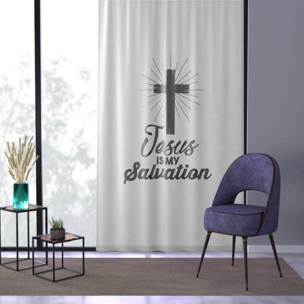 Window Curtain Jesus is My Salvation - Image 3
