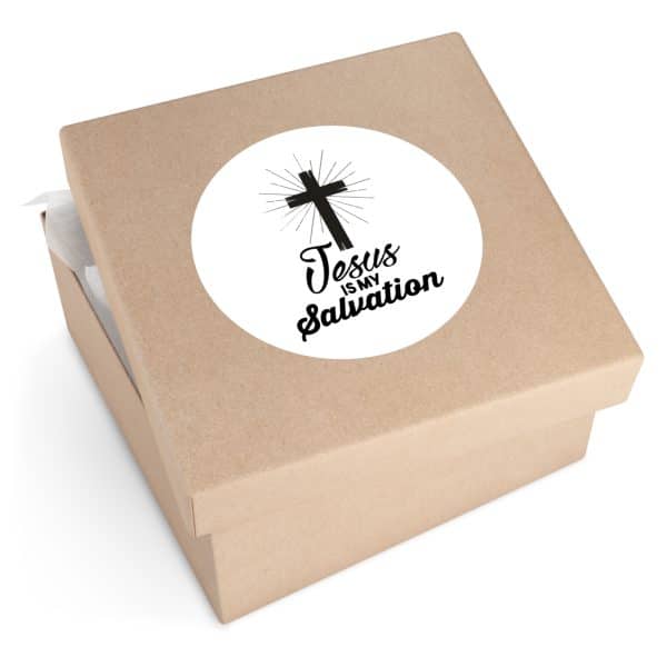 Round Stickers, IndoorOutdoor Jesus is My Salvation - Image 15