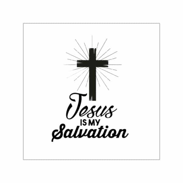 Square Vinyl Stickers Jesus is My Salvation - Image 9