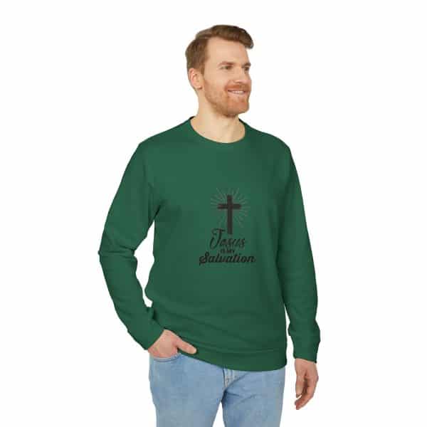 Jesus is my Salvation adidas Unisex Fleece Crewneck Sweatshirt - Image 23
