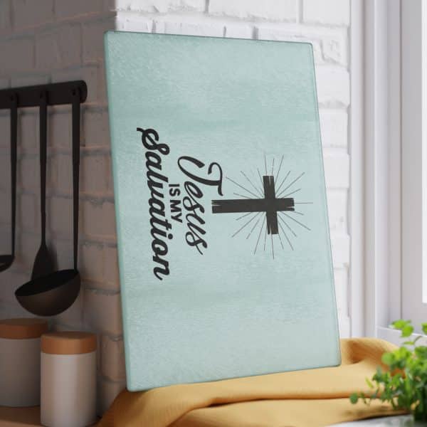 Glass Cutting Board Jesus is My Salvation - Image 6
