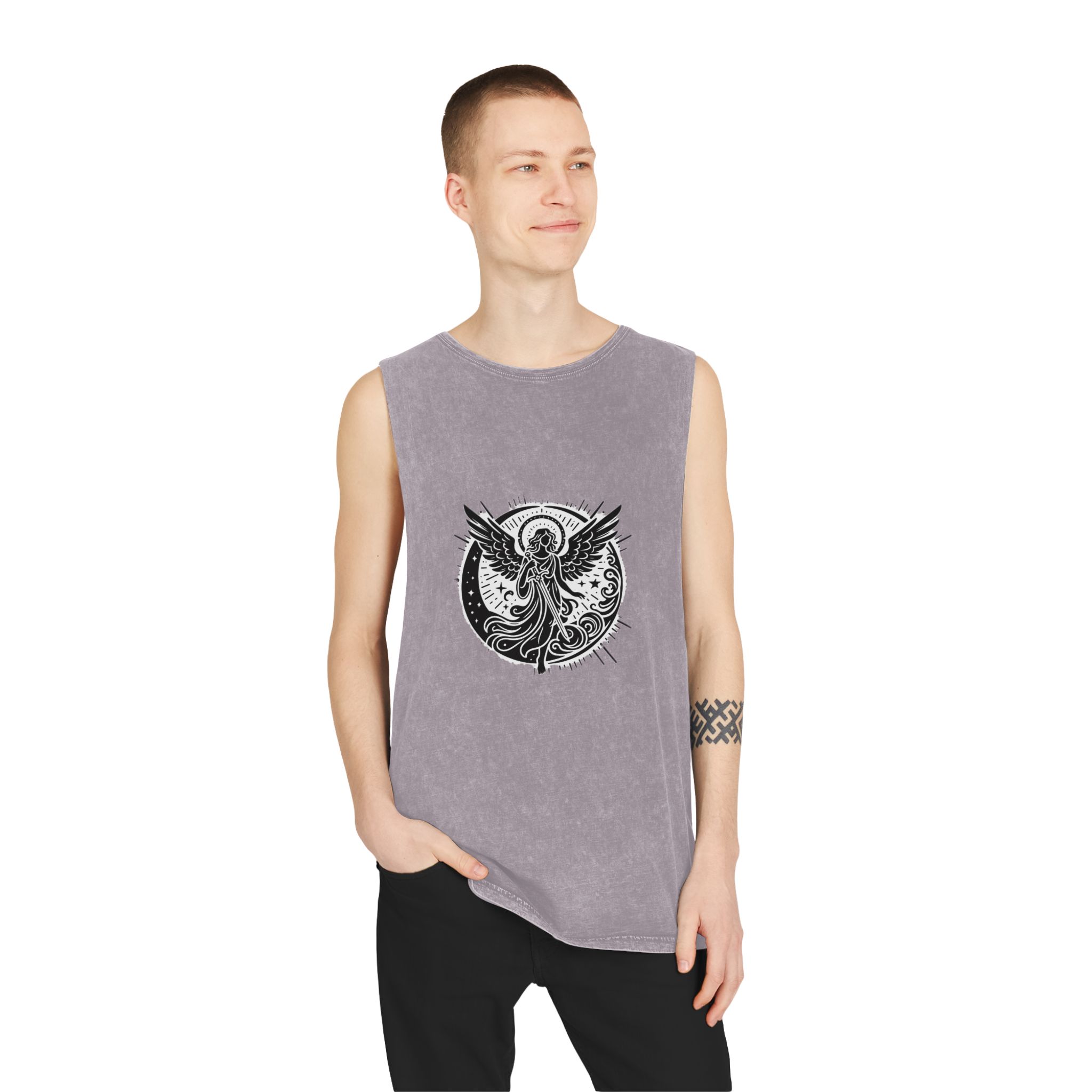 Angel Copia 2 Unisex Stonewash Tank Top - Image 19