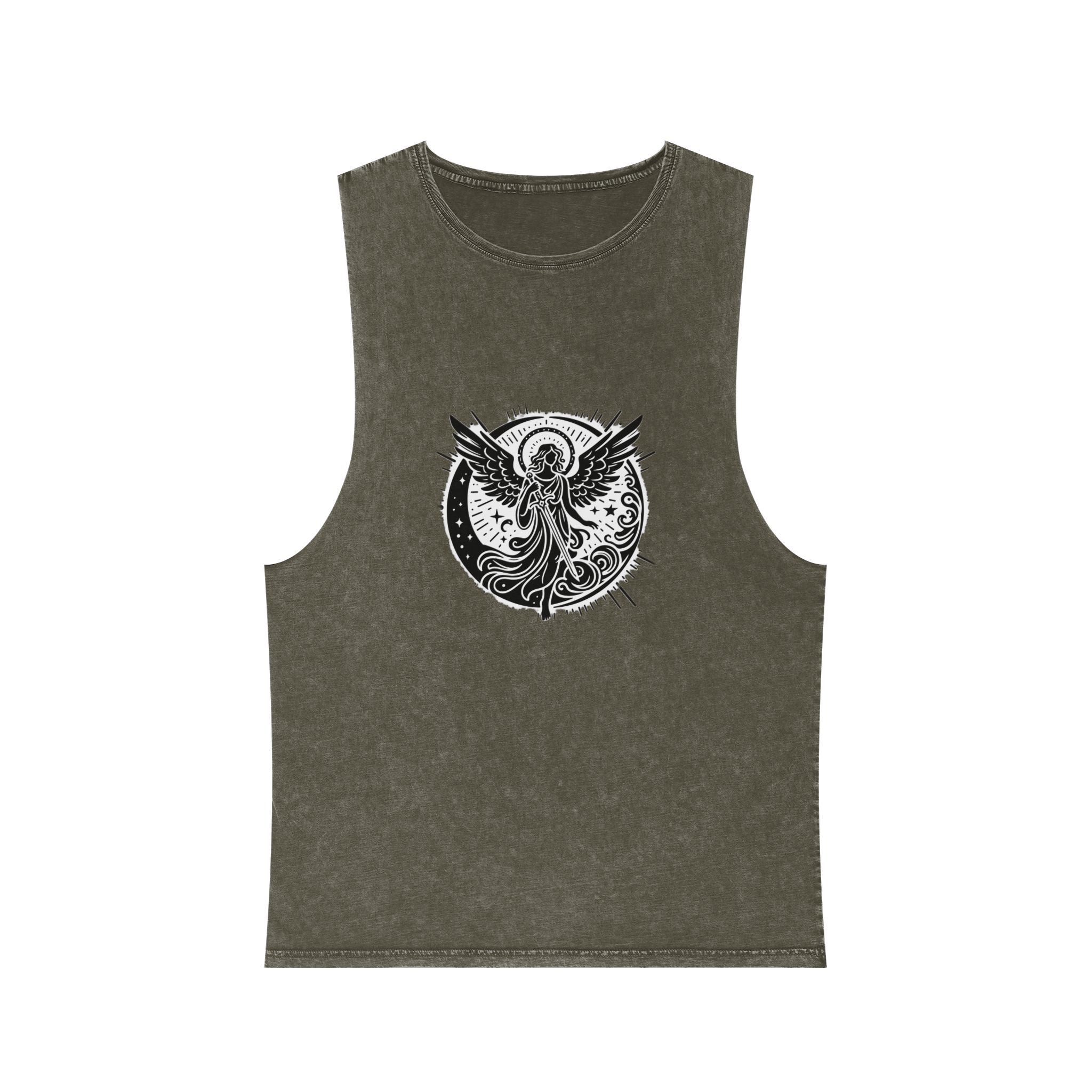 Angel Copia 2 Unisex Stonewash Tank Top - Image 5