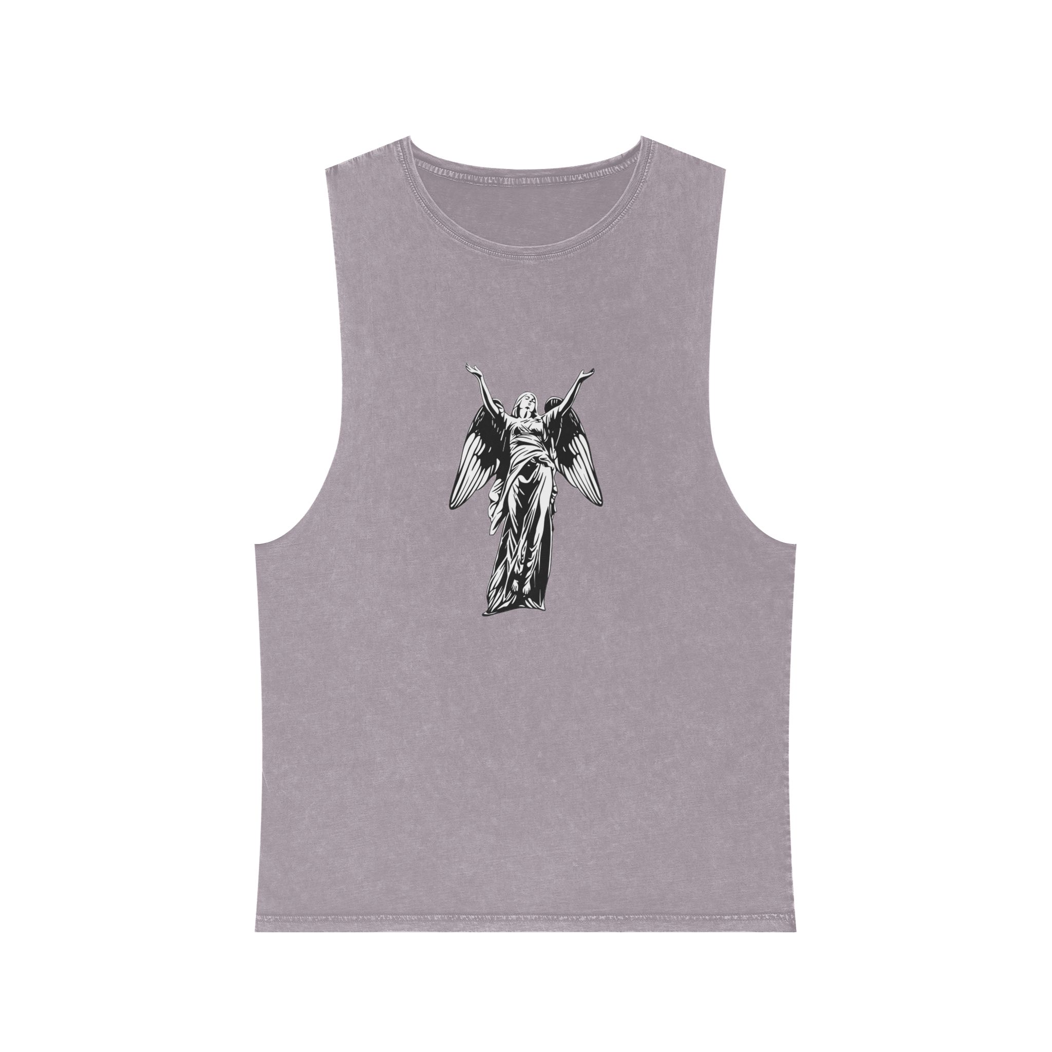 Art Illustration Fallen Glory Angel Unisex Stonewash Tank Top - Image 17