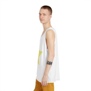 Yellow Star Shape Isolated White Background Vector Illustration 1 Mens Tank Aop