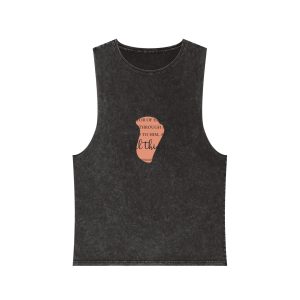 Abstract Modern Form Encouraging Bible Verse Vector Illustration Unisex Stonewash Tank Top