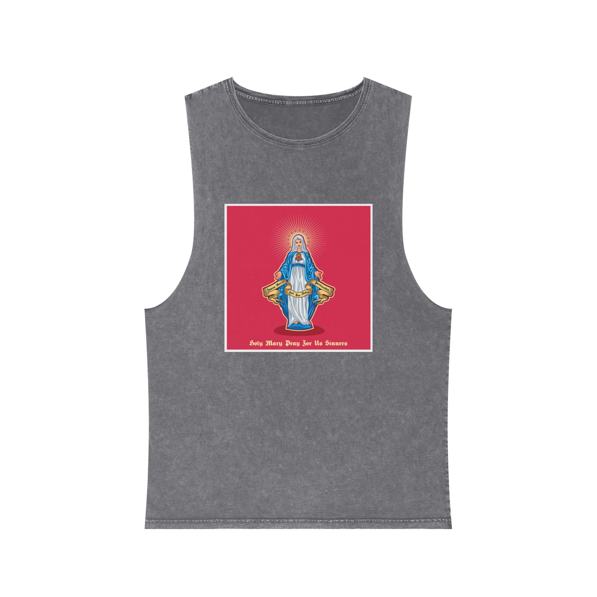 Ave Maria 05 2 Unisex Stonewash Tank Top - Image 9