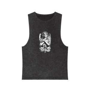 Art Illustration Guard Angel Unisex Stonewash Tank Top