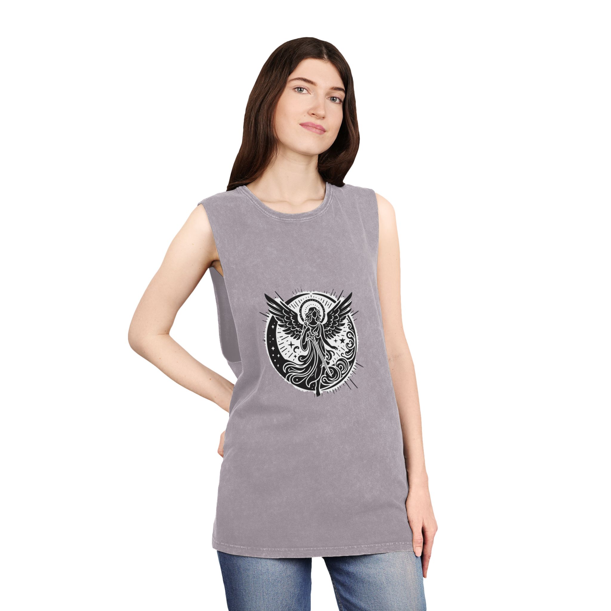 Angel Copia 2 Unisex Stonewash Tank Top - Image 20