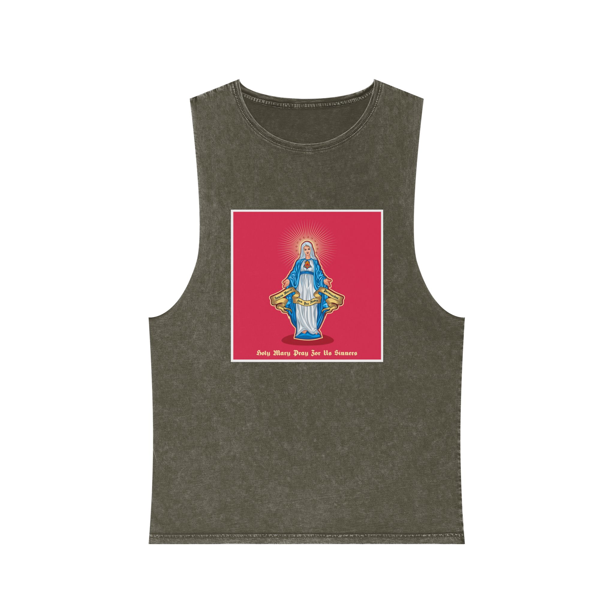 Ave Maria 05 2 Unisex Stonewash Tank Top - Image 5